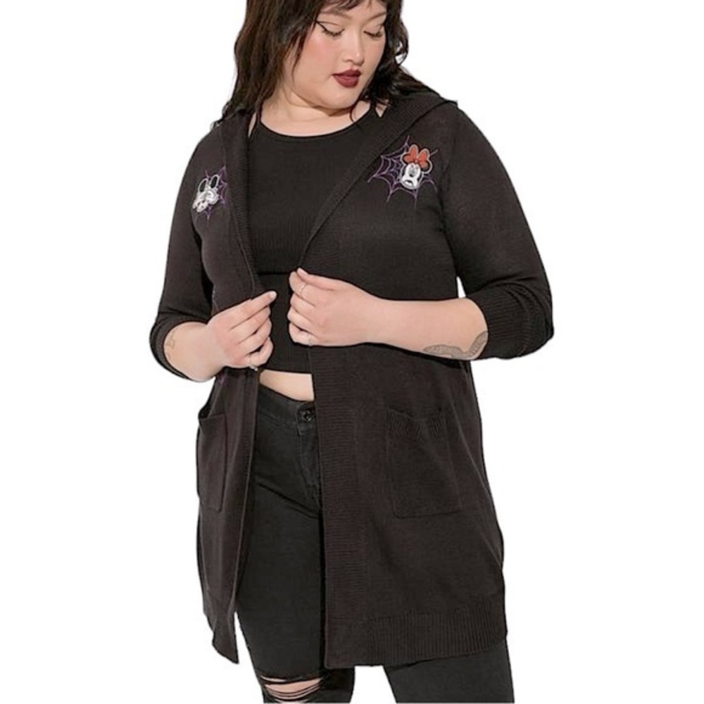 TORRID Halloween Disney Mickey & Minnie Cardigan w/Hood Sweater  NWT‎  Size 6X - Picture 3 of 11